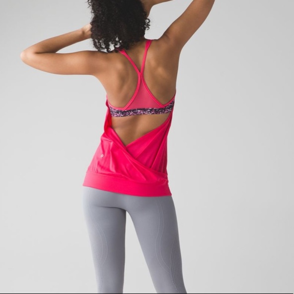 Lululemon Minimalist Tank Top Mini Ripple Boom Juice Multi Pink